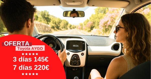 Oferta de alquiler del Toyota Aygo en Ibiza